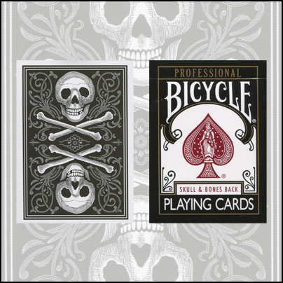 Bicycle Skull and Bones Deck (noir)